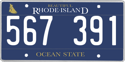 RI license plate 567391