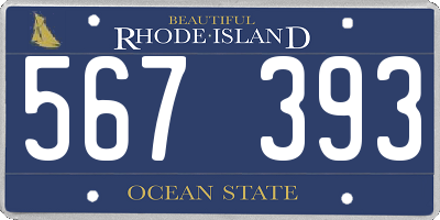 RI license plate 567393