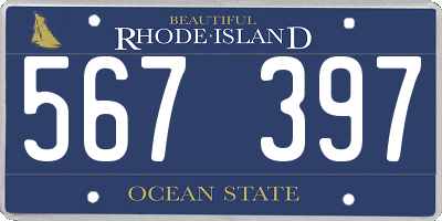 RI license plate 567397