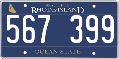 RI license plate 567399