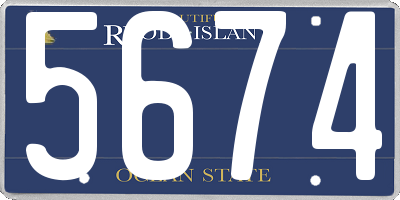 RI license plate 5674