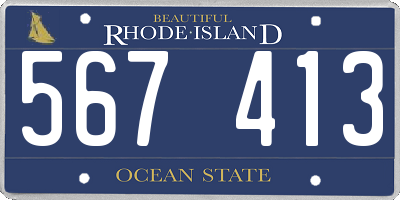 RI license plate 567413