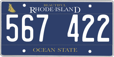 RI license plate 567422