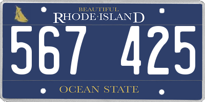 RI license plate 567425