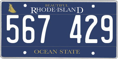RI license plate 567429