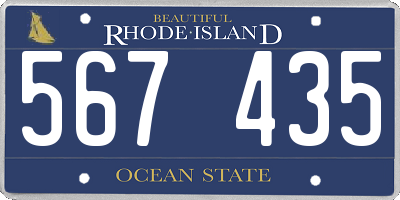 RI license plate 567435