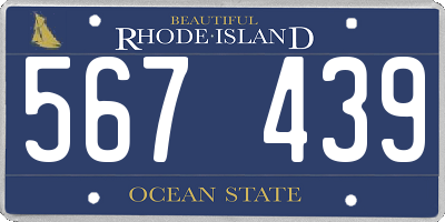 RI license plate 567439