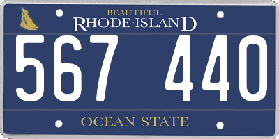 RI license plate 567440