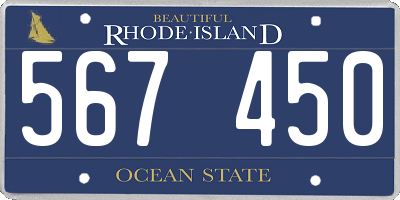RI license plate 567450