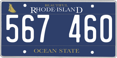 RI license plate 567460