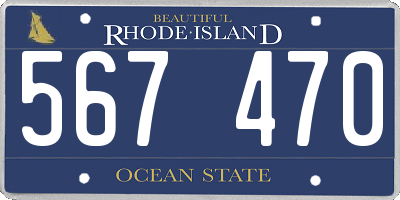 RI license plate 567470