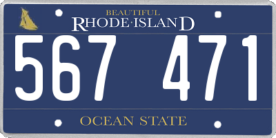 RI license plate 567471