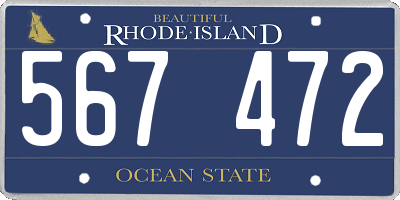 RI license plate 567472