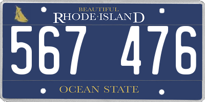 RI license plate 567476