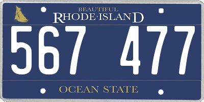 RI license plate 567477