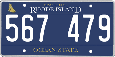 RI license plate 567479