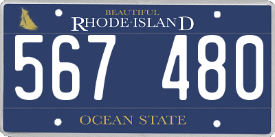 RI license plate 567480
