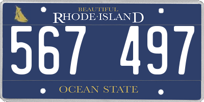 RI license plate 567497