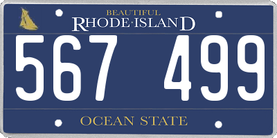 RI license plate 567499