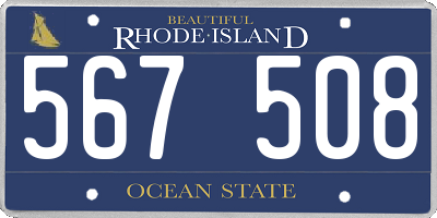 RI license plate 567508
