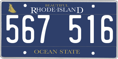 RI license plate 567516