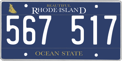 RI license plate 567517
