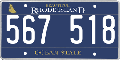 RI license plate 567518