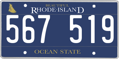 RI license plate 567519