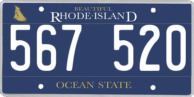 RI license plate 567520
