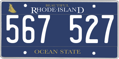 RI license plate 567527