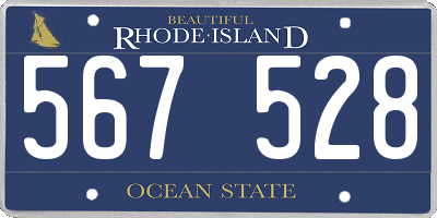 RI license plate 567528