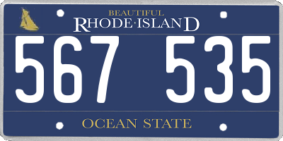 RI license plate 567535