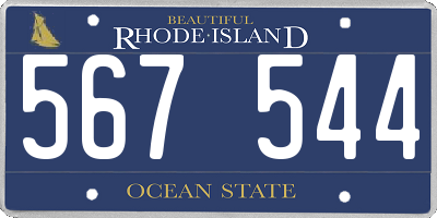 RI license plate 567544