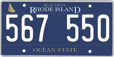 RI license plate 567550