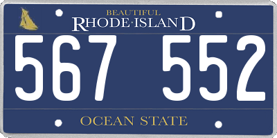 RI license plate 567552