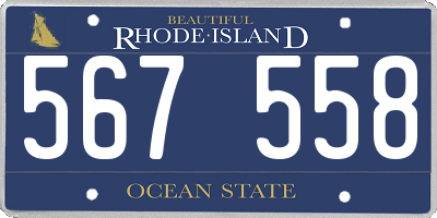 RI license plate 567558