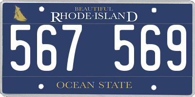 RI license plate 567569