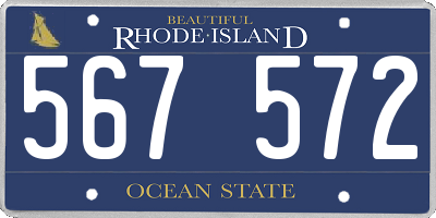 RI license plate 567572