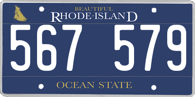 RI license plate 567579