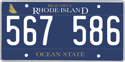RI license plate 567586