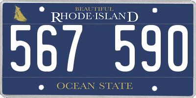 RI license plate 567590