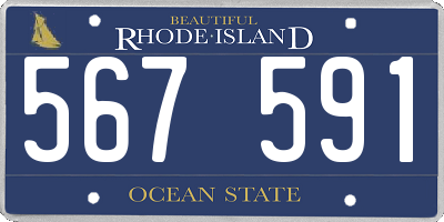RI license plate 567591