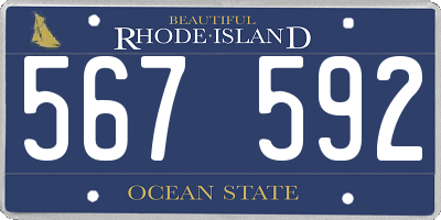 RI license plate 567592