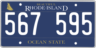 RI license plate 567595