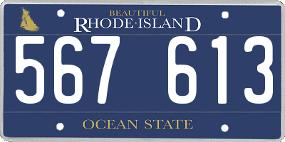 RI license plate 567613