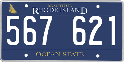 RI license plate 567621