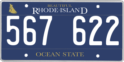 RI license plate 567622