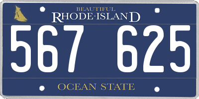 RI license plate 567625