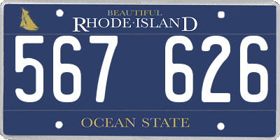RI license plate 567626