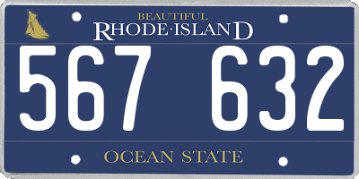 RI license plate 567632